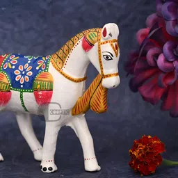 COOPTIC White& Blue Horse Idol Showpiece-image-90