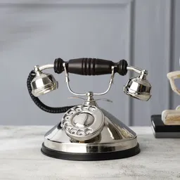 EXIM DECOR Silver-Toned Dummy Telephone Showpiece-picture-30