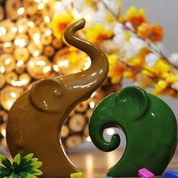 GW CREATIONS Brown Polyresin Figurine Showpiece-picture-33