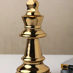 Decor de Maison Gold Toned Chess King Oversize Showpiece-image-52