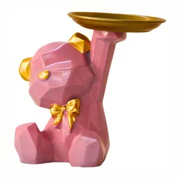 BECKON VENTURE Pink & Gold toned Figurine Medium Showpiece image 4