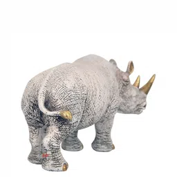 HANDICRAFTS PARADISE White Rihnosoras Showpiece image 2