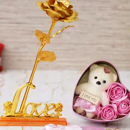 eCraftIndia Pink & White 2 Pcs Valentine Gift Set-image-26