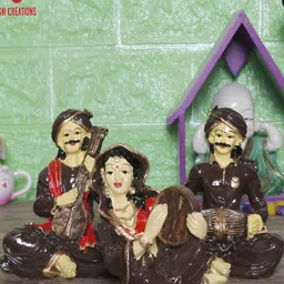 GW CREATIONS Brown 3 Pieces Figurine Showpiece-picture-21