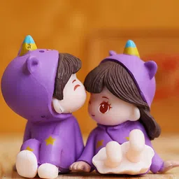 eCraftIndia Purple Couple Statue Figurine Showpiece-picture-24