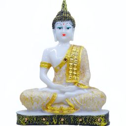 GW CREATIONS White  Marble Religious Idol Showpiece-picture-36