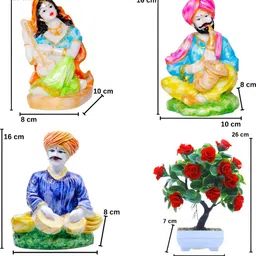 GW CREATIONS White & Orange Figurine Showpiece-picture-18