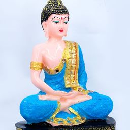 GW CREATIONS Blue  & Cream Buddha Idol Showpiece-picture-26