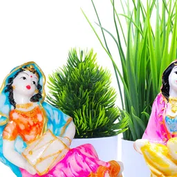 GW CREATIONS Orange & White Figurine Showpiece-image-50