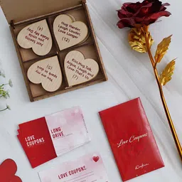 eCraftIndia Red & White 3 Pcs Valentines Gift Set-image-82