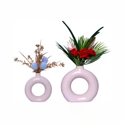 GW CREATIONS Pink 2 Pieces Small Curio Showpiece-image-70