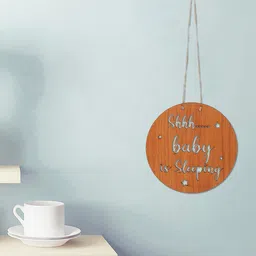 eCraftIndia Brown Message Round Wooden Wall Hanging-picture-15