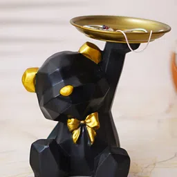 eCraftIndia Black & Gold toned Figurine Showpiece-picture-18