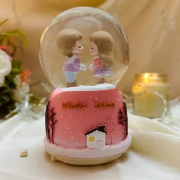 Giftii Peach & White Figurine Crystal Showpiece-image-10