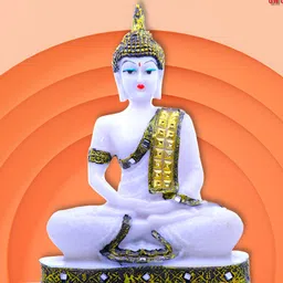 GW CREATIONS White Buddha Showpiece-image-20