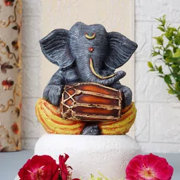 FASHIYANOO Grey Dholak Ganesha Showpieces-picture-21