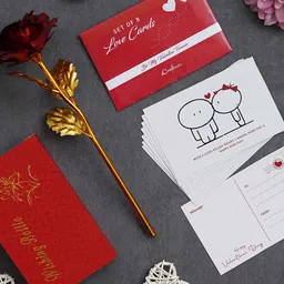 eCraftIndia Red & White 3 Pcs Valentine Gift Set-image-82