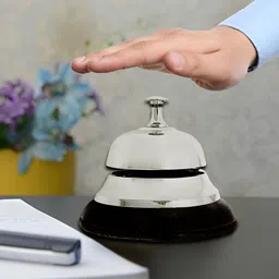 Extreme Karigari Silver-Toned  Metal Table Bell Showpiece-image-51