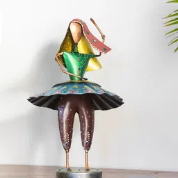 ExclusiveLane Green & Blue Handpainted Decorative Showpiece In Iron-picture-15