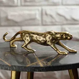 Folkstorys Gold-Toned Textured Gilded Panther Figurine Showpieces-picture-14
