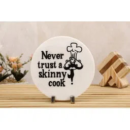 POSH-N-PLUSH Black & White Kitchen Quote Marble Showpiece-picture-23