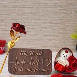 eCraftIndia Red & Brown 3 Pcs Valentine's Day Gift Set-picture-29