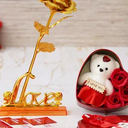 eCraftIndia Red & White 3 Pcs Valentine's Day Gift Set-picture-34