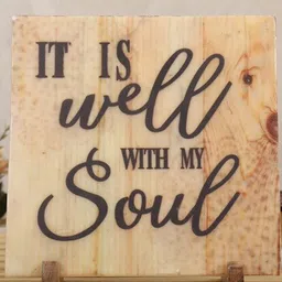 POSH-N-PLUSH Black & Beige Textured WELL WITH MY SOUL Marble Showpiece-picture-32