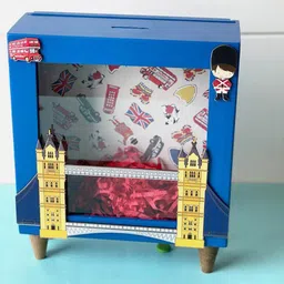 Little Surprise Box LLP Blue & Yellow Magnificient London Piggy Bank-image-82