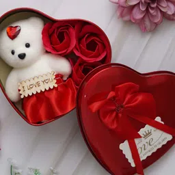 eCraftIndia Red & White 3 Pieces Valentine Gift Set-picture-35