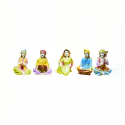 GW CREATIONS Yellow & Blue 5 Pieces Small Figurine Showpieces-image-22