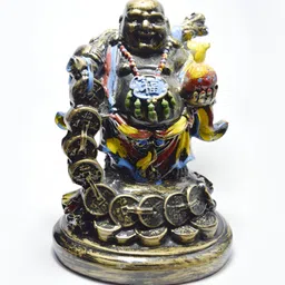 GW CREATIONS Brown & Yellow Small Fengshui Figurine Showpiece-image-91