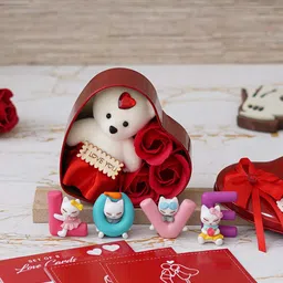 eCraftIndia Red & White 3 Pcs Valentine's Day Gift Set-picture-29