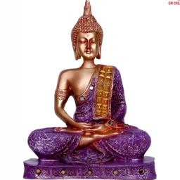 GW CREATIONS Purple Buddha Idol Showpiece-image-40