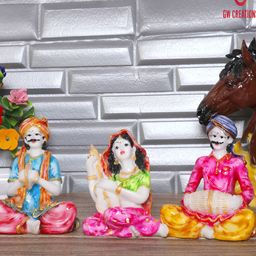 GW CREATIONS White & Pink 3 Pieces Figurine Showpiece-picture-26
