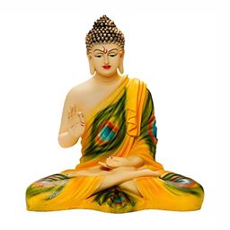 GW CREATIONS Yellow Religious Marble Idol Showpiece-picture-16