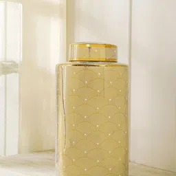 Pure Home and Living Gold Toned Umbra Ceramic Canister-picture-13