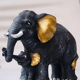 eCraftIndia Black 2 Pieces Small Figurine Showpiece image 3