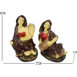 GW CREATIONS Brown Figurine Showpiece image 2