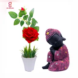 GW CREATIONS Red Figurine Showpiece image 2