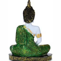 GW CREATIONS Green Buddha Figurine Showpiece image 5