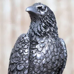 GW CREATIONS Black Bird Figurine Showpiece image 5