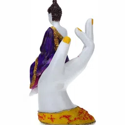 GW CREATIONS Purple Buddha Figurine Showpiece image 4
