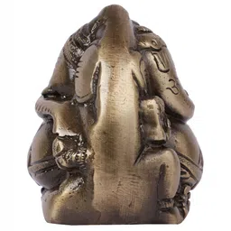 Two Moustaches Brown Religious Brass Idol Tiny Showpiece image 5