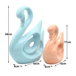 Kuber Industries 2 Pieces Solid Swan Couple Figurines Showpieces image 5