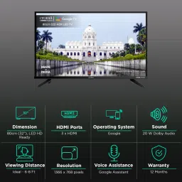 Croma 80 cm (32 inch) HD Ready LED Smart Google TV with Dolby Audio (2025 model) image 3