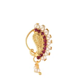 Vighnaharta Gold-Plated Maharashtrian Nathiya image 1