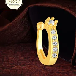Vighnaharta Set Of 2 Rhodium-plated Gold-Plated Nosepin-image-72