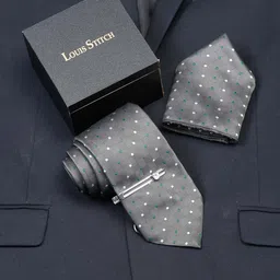 LOUIS STITCH Men's Italian Silk Necktie Accessory Gift Set-picture-14