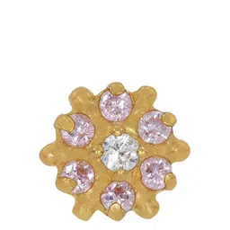 BHIMA BIS Hallmark 22K 916 Gold Stone-Studded Nose Pin-picture-23